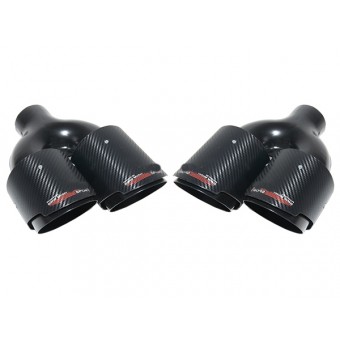 Egzoz Ucu -BMW- Çiftli 100mm; Siyah (OEM-Kalite) -///M-